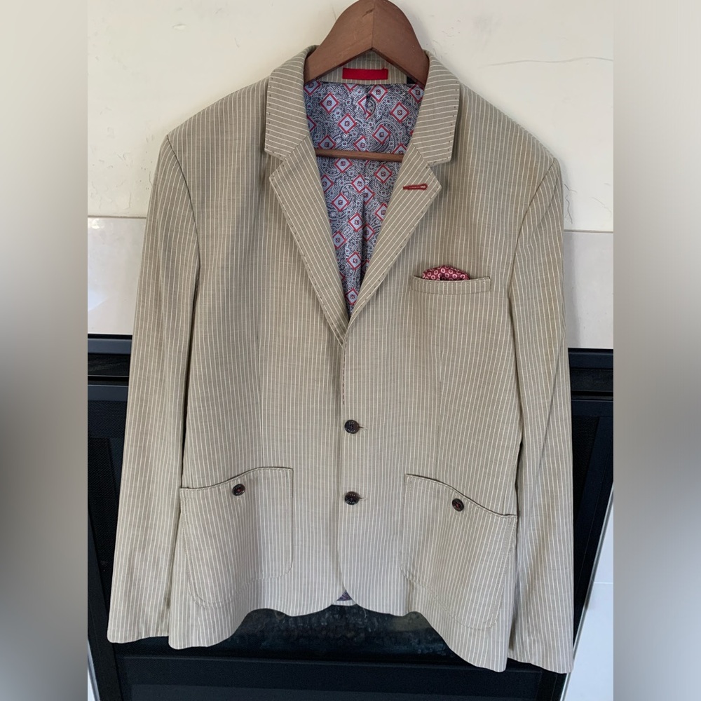 Ted Baker Beige Striped Jacket